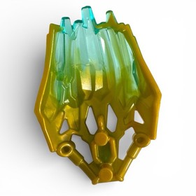 LEGO Bionicle Crystal Armor Piece Pearl Gold Marbled Trans Light Blue 24166pb02