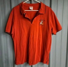 Vintage Disney Parks Mickey Mouse Baseball Embroidered Polo  Large
