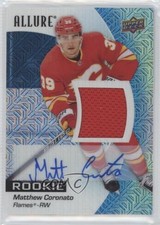 2023 Upper Deck Allure Rookies Blue Line Jersey 68/75 Matthew Coronato Auto 1b0e