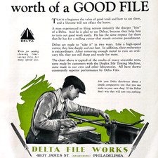 1936 Delta File Works Advertisement Industrial Tools Supply Philadelphia F15G