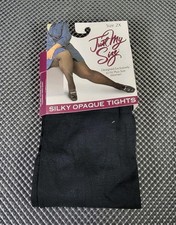 1 Pair Just My Size 2X Tights Plus Size Black Silky Opaque