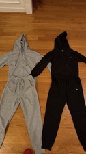 alo unisex Tracksuit Set Hoodie  Pants Black Gray Zip Drawstring Athleisure