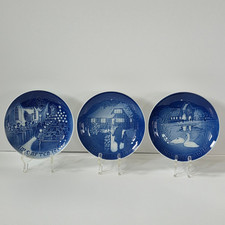 3 B&G Bing Grondahl Christmas Plates 1968 1973 1974 Limited Edition Denmark Set