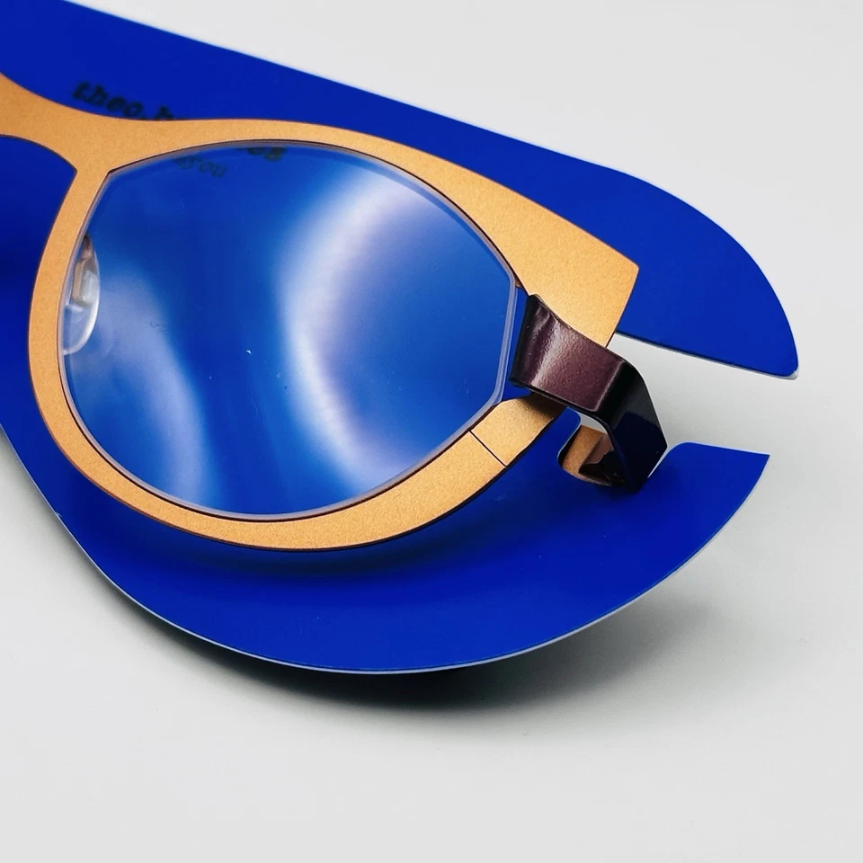 Anteojos Theo Damas Ovalados Bronce Púrpura Cateye James Plooi 450 Bélgica NUEVO Foto 2 de 4