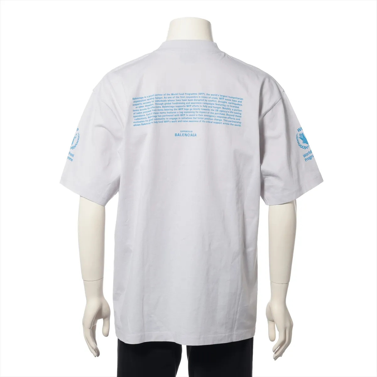 Balenciaga x WFP 25 years Cotton & Polyurethane T-shirt XS Men's Gray  764235 thumbnail 2