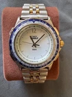 1990’s Timex Indiglo Vintage Men’s Watch Tachymeter Rotating Bezel two Tone
