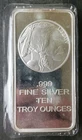 SilverTowne 10oz Silver Buffalo Bar in Plastic