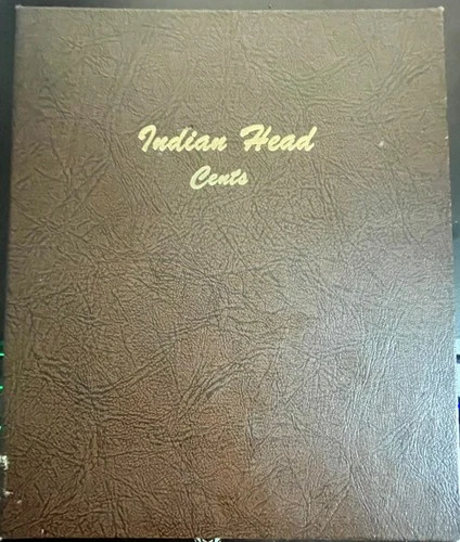 1857-1909 INDIAN HEAD CENT COLLECTION - 64 COINS NEAR COMPLETE in DANSCO ALBUM!