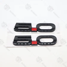 2x Gloss Black 5.0 Emblem For Mustang GT Left Right Fender Badge Sport Car Auto