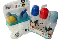Disney Baby Mickey Mouse 9oz Bottles  Straw Sipper Cups Set - BPA-Free Plastic