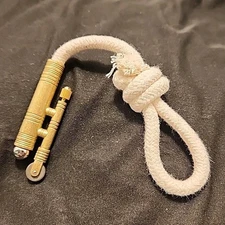 NEW Vintage Style Rope Sailor Lighter Fire Starter with Velvet Bag Brass