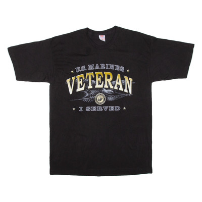 Bayside U.S. Marsians Veteran I Served Herren T-Shirt Schwarz USA L