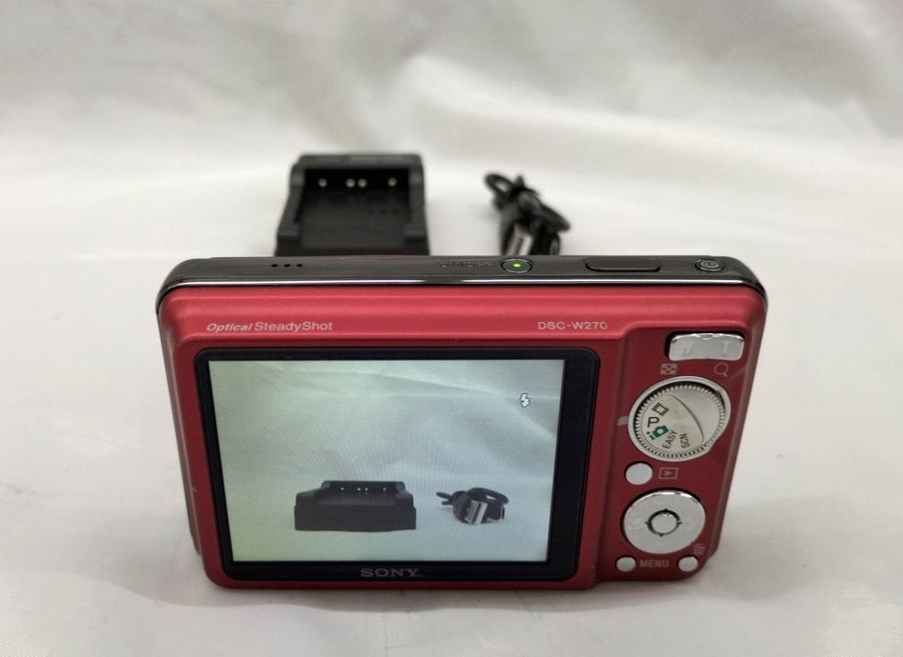 SONY Cyber-shot DSC-W270 Red Digital Camera w/ Battery