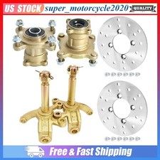 Front Wheel Hub Steering Spindle Knuckle Disc Rotor For ATV Quad Buggy Go Kart