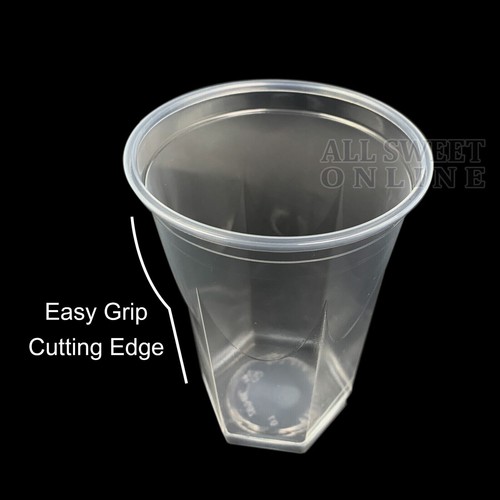 Plastic Cup 285ml 425ml Clear Hexagonal Beer Tumbler Drinking Water Cup Party - Picture 3 of 10