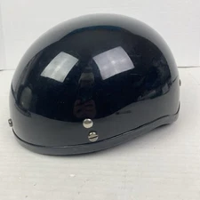 Sun-Rodia RHD200 Adult Small Motorcycle Half Helmet Black Biker Chin Strap Ride