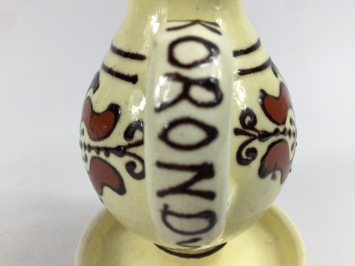 Korond Pottery Romania Hand Painted Folk Art Candle Holder - Picture 9 of 9