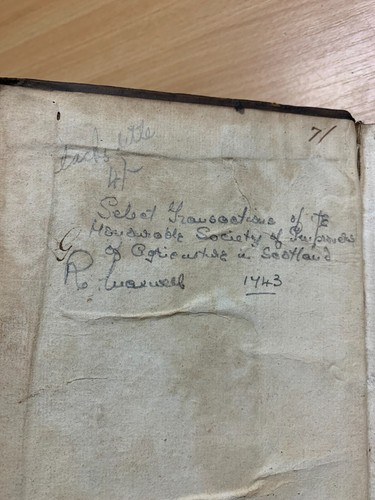 1743 "SELECT TRANSACTIONS OF THE IMPROVERS OF AGRICULTURE IN SCOTLAND" BOOK (T4) - Picture 4 of 15