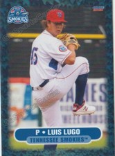 2021 Tennessee Smokies Luis Lugo RC Rookie Chicago Cubs VZ