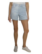 Calvin Klein Jeans Womens Mid Rise 5 Pocket Denim Shorts in Light Blue 14