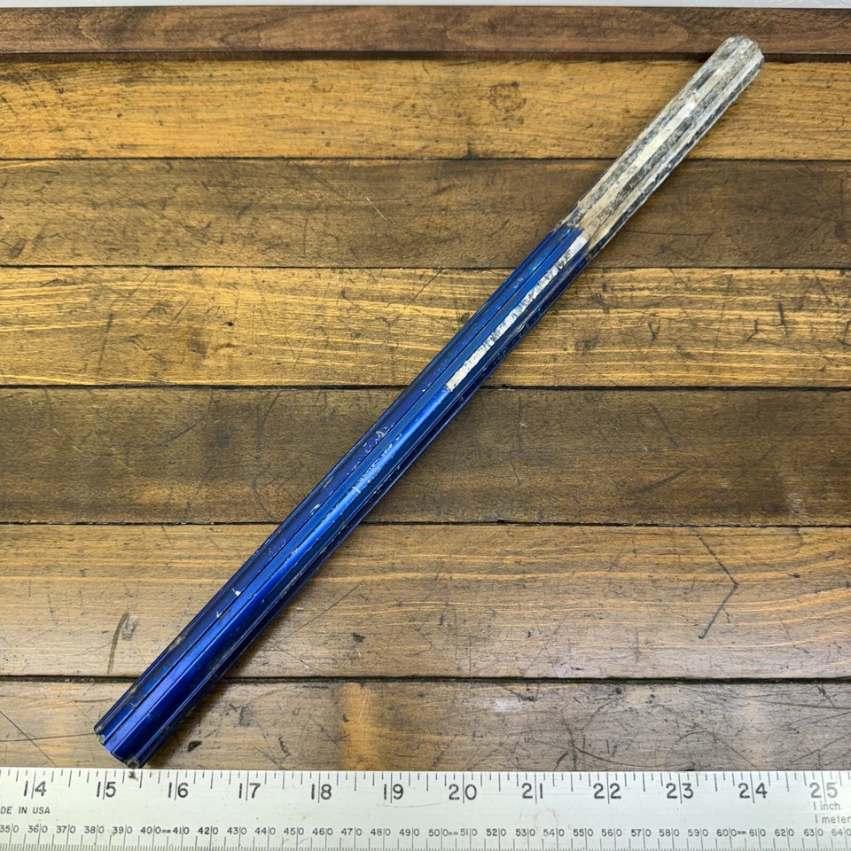 Tija de sillín BMX Old School azul acanalada poste original 16 pulgadas aleación años 80 70 POst Foto 4 de 4
