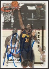2000-01 Fleer Triple Crown #226 Adonal Foyle IP autograph signed card