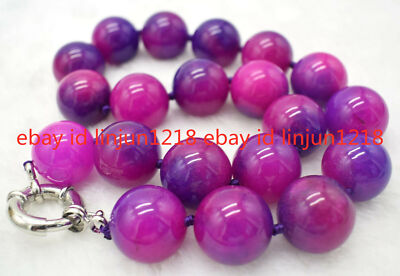 Huge 20mm Natural Purple Sugilite Rondelle Gemstone Beads Necklace 16-36 in