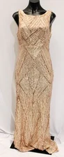 Chic Wish Women's Sleeveless Darling Sequin Mermaid Gown AC2 Gold Medium NWT 