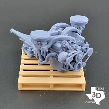 Dodge 440 RB Long Ram Intake model engine resin 3D printed 1:24-1:8 scale