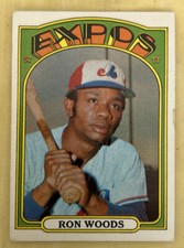1972 Topps Ron Woods Baseball Card #82 Expos Outfield Low Grade O/C