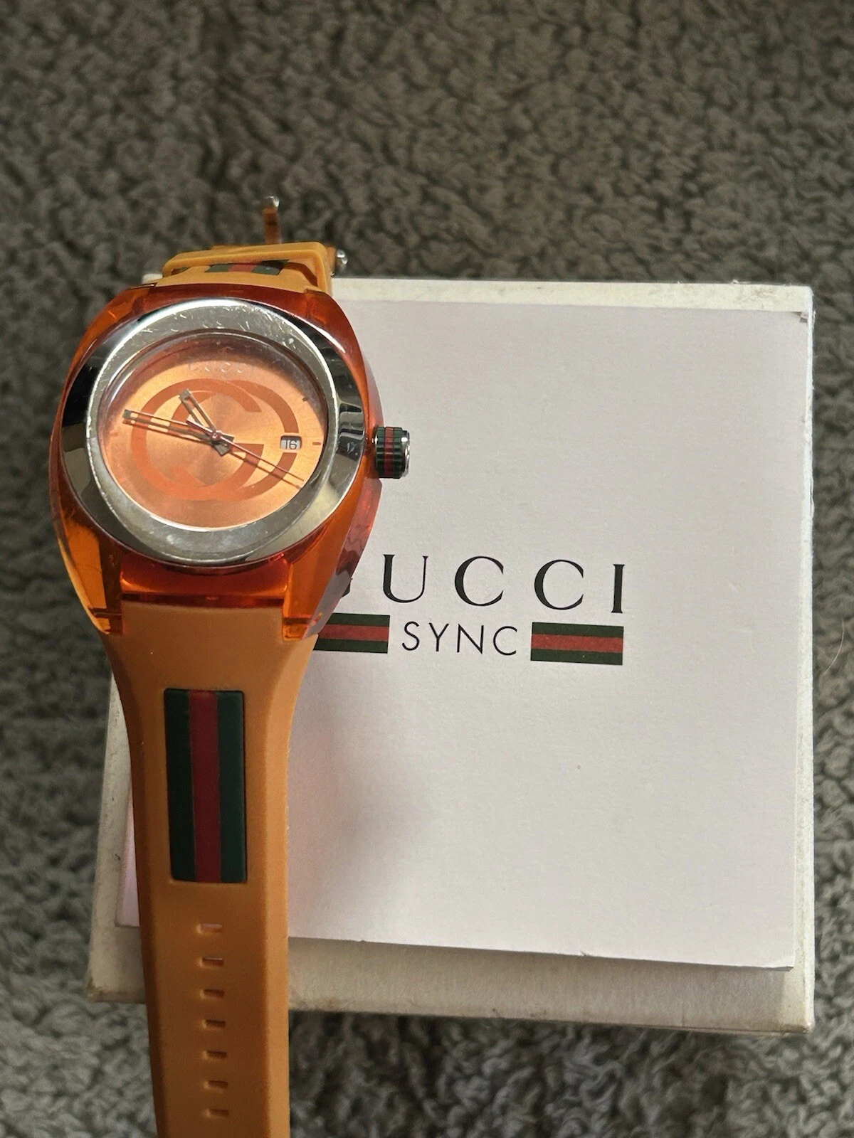 Montre Gucci YA137108 Sync 46 mm unisexe multicolore en silicone