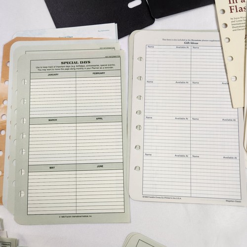 Refill Forms Exercise Gift Note Pages Franklin Covey Classic Planner Paper Goals - Picture 12 of 15