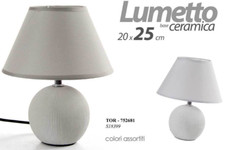 LAMPADA LUMETTO ABAT JOUR DA TAVOLO COMODINO CLASSICO MODERNO PALLA RUVID 25*20