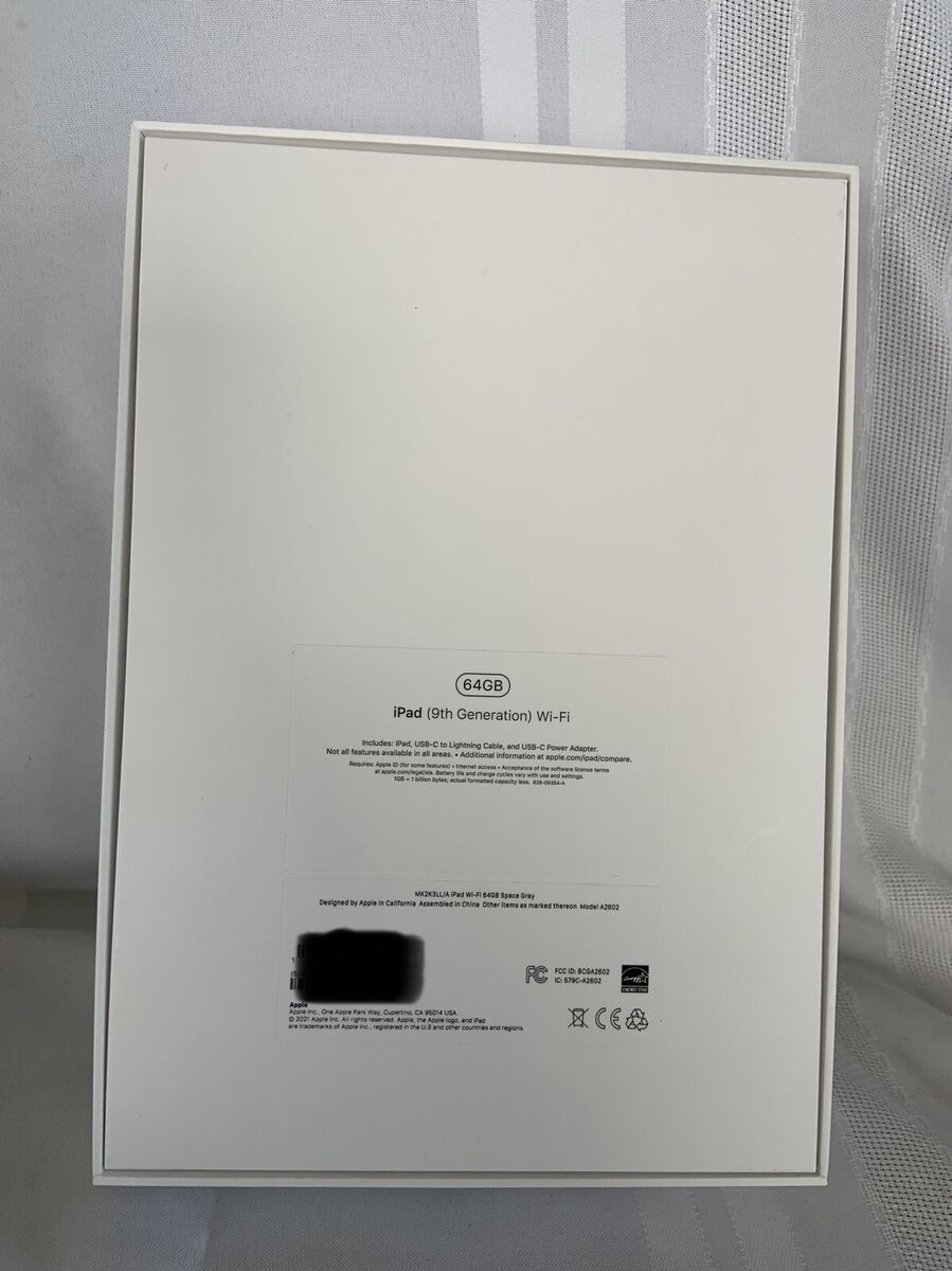 iPad 9th generation 64GB - EMPTY BOX with Insert And Vinyl iPad 9th generation 64GB - EMPTY BOX with Insert And Vinyl