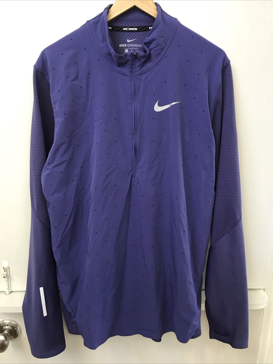 Nike Aeroreact 1/2 Zip Mens Reflective Training Shirt Size XL