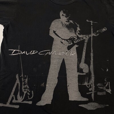 David Gilmour On An Island Black Large T-Shirt Guitar Singer