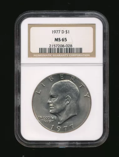1977 D  $1  EISENHOWER DOLLAR  NGC MS65                                b