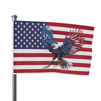 American Flag & Bald Eagle Flag Country Flag, Patriortic Wew Stand For The Flag