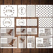 American Flag Stencil, 50 Star Stencils 13 Stars 1776 Templates for Small