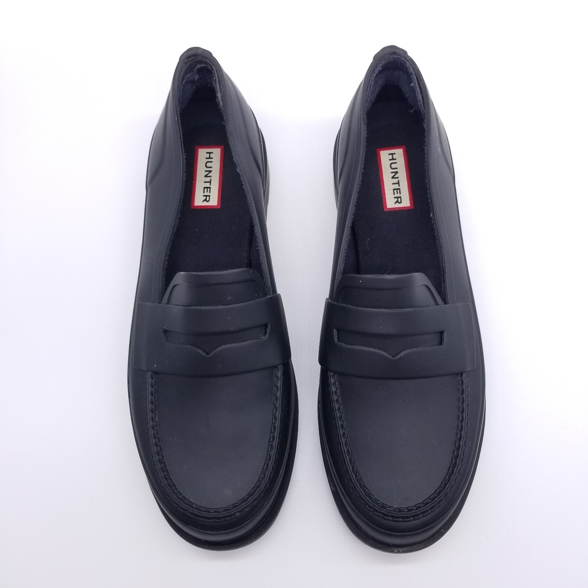 Hunter Loafer Women's 9 Black Penny Slip-On Shoes Rubber