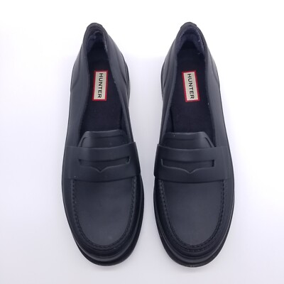 Hunter Loafer Women's 9 Black Penny Slip-On Shoes Rubber
