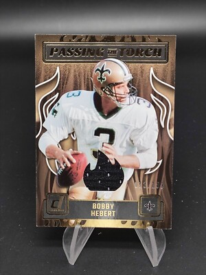 2023 Donruss Derek Carr Bobby Hebert Passing The Torch Jersey Relic /199 SAINTS