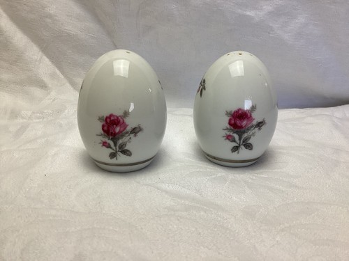 Vintage Meito Rose Design Salt & Pepper #706 Dinnerware Japan exc