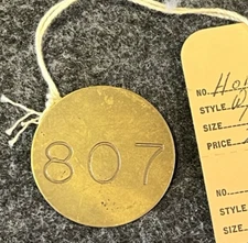 VINTAGE HOBART BROS EMPLOYEE ID BADGE # 507 PINBACK PIN TROY OHIO FACTORY OH