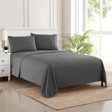 King Size Sheets - Breathable Luxury Bed Sheets with Full Elastic & Secure Corne