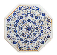 36 " Marbre Nappe Floral Lapis