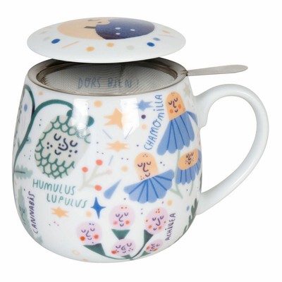 Könitz Julia Kluge Dors bien! Mug with Strainer Cup Coffee Cup Porcelain 300 ml