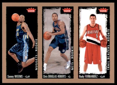 2008-09 Fleer Rudy Fernandez / Chris Douglas-Roberts / Sonny Weems #247