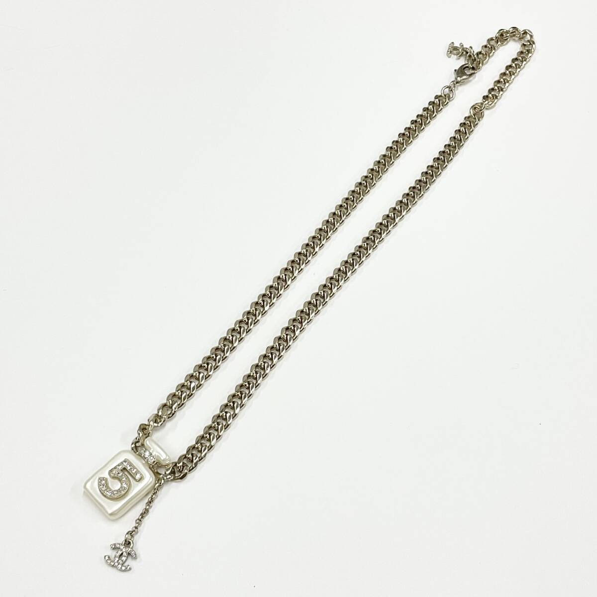 Chanel No5 Coco Perfume Bottle Necklace with Rhinestone