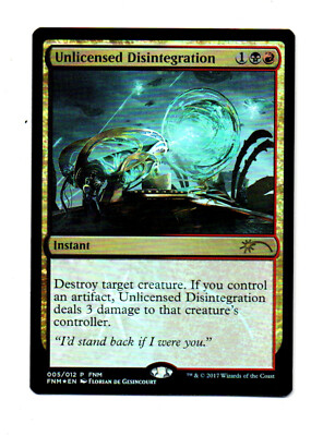 MTG - Unlicensed Disintegration - Friday Night Magic Foil Promo - Mint